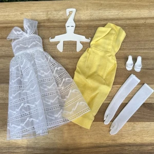 EUC!! Vintage "Orange Blossom" Outfit #987 Spitzenüberzug Kleid Etuikleid Handschuhe - Bild 1 von 7