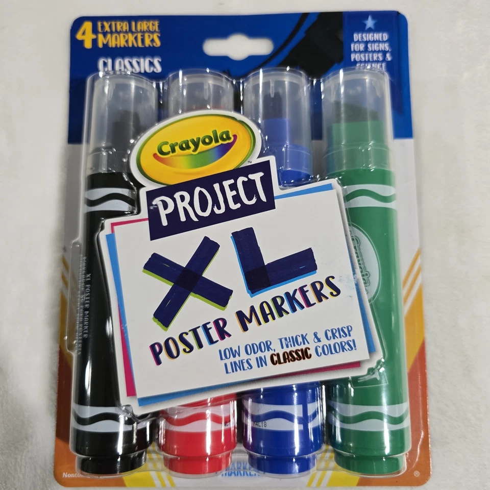 Crayola 588356 Project 4ct XL Markers Classic
