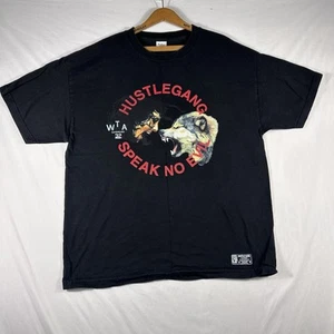 Hustle Gang Shirt Mens T Shirt Size XL Black Speak No Evil Wolf WTA Warheads - Picture 1 of 8