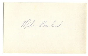 MIKE BARLOW Signed Index Card 3x5 Authentic Autograph AUTO MLB - Picture 1 of 1