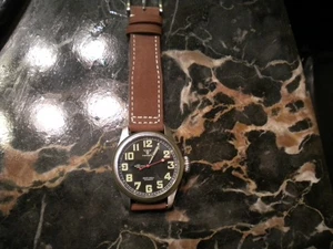 Lum T Watch ,660 feet  waterproof  ,automatic movement , leather  band   tandor - Picture 1 of 4