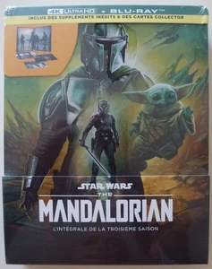 THE MANDALORIAN Saison 3 Star Wars 2019 Steelbook Combo 4K + Blu-Ray Cartes TBE - Picture 1 of 2