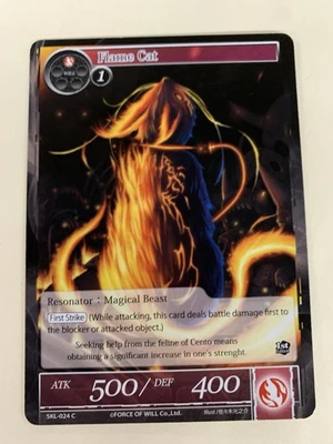 Force Of Will TCG  Flame Cat SKL-024C 1st Edition - Image 1 of 2