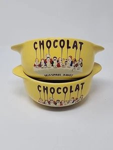 Französische Schokolade Delespaul Havez 2 Müslischalen Porringer defekt siehe Detail - Bild 1 von 10