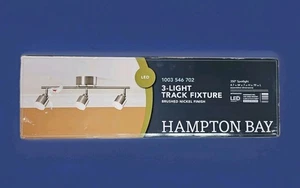 Hampton Bay 3 Light LED Track Lighting Fixture Brushed Steel 1003 546 702 - Picture 1 of 6