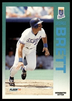 1992 Fleer #154 George Brett Kansas City Royals - Image 1 of 2
