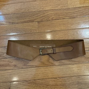 Cintura in pelle EMPORIO GA ARMANI taglia 80/32 marrone donna? Usato - Foto 1 di 8