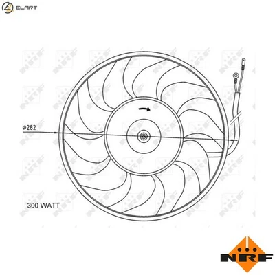 FAN ENGINE COOLING 47072 FOR 1Z/AAZ/AHU 1.9L 4cyl AAS 2.4L AAN 2.2L AAR 2.3L - Image 1 of 4