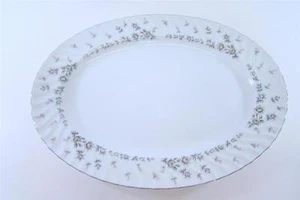 STYLE HOUSE FINE CHINA PICARDY PLATINUM OVAL SERVING PLATTER 14 3/4" - Picture 1 of 1