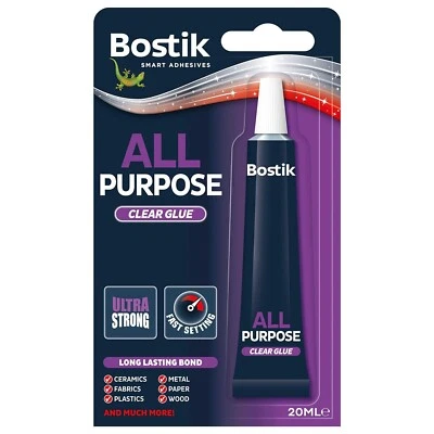 BOSTIK Colla Extra Forte Adesiva Trasparente Multiuso Asciugatura Rapida - 20ml