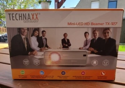 Technaxx TX-127 Mini-LED HD Beamer - weiß / war nie in Betrieb / NEU - Bild 1 von 4