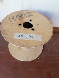 Bobine per cavi in legno vuote cavo corda ordinata stoccaggio luci natale30x40 - Foto 1 di 2