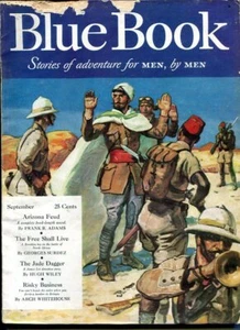 BLUE BOOK PULP-SEPT 1941-G/VG-STOOPS COVER-BEDFORD-JONES-MILL-SURDEZ G/VG - Picture 1 of 2