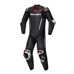 Alpinestars Motocicleta Moto GP-R7 1 Pc Traje Cuero Negro Blanco Rojo Fluo - Imagen 1 de 7