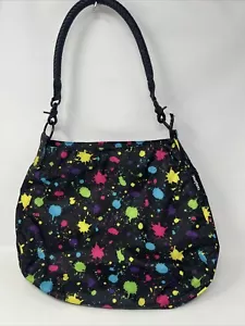 Yak Pak Shoulder Bag Artist paint Splatter Neon Colors EC! - Picture 1 of 10
