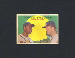 Fence Busters (Hank Aaron/Eddie Mathews) 1959 Topps #212 - Braves - EX+
