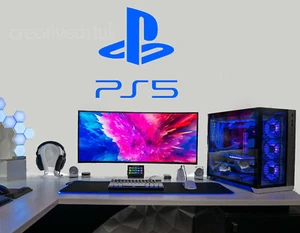 Pegatinas de pared para juegos Playstation PS5 PS4 calcomanías de pared para jugadores murales dormitorio para niños S - Imagen 1 de 12