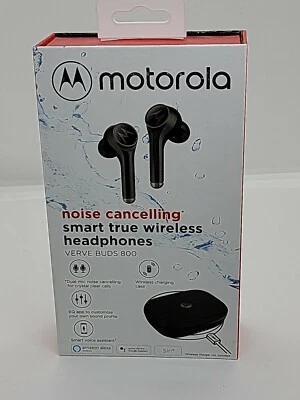 Motorola Verve Buds 800 True Wireless Smart Headphones Noise Cancelling Black - Image 1 of 4