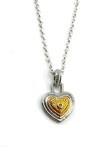 Vintage Diamonds International Heart Pendant Necklace, Diamond, SS chain - Picture 1 of 5