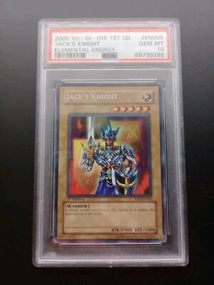 Yugioh 2005 Jack's Knight PSA 10. 1st Edition. Elemental Energy  - Image 1 of 4