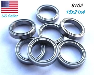 10 pcs Bearing 6702 15x21x4 Ball Bearings Thin Wall Deep Groove Ball Bearing - Picture 1 of 4