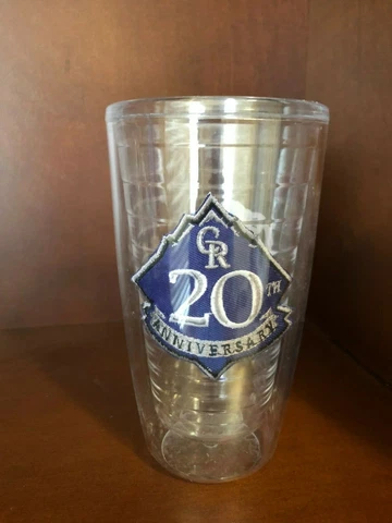 Colorado Rockies 20th Anniversary Sleeve Patch Plastic Tumbler Cup - Coors Light Cover