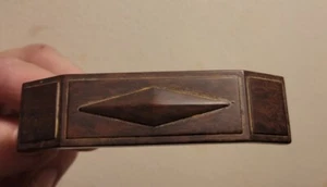 Vintage Brown Bakelite 1940s Drawer Pull Handle Dark Brown 3-3/4"made In England - Picture 1 of 15