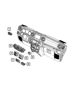2018-2019 Jeep Wrangler Genuine Mopar A/C Controls 6BE28DX9AC - Picture 1 of 2
