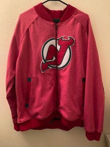 Mitchell & Ness New Jersey Devils Full Zip Tailored Fit Sweatshirt Men's 3XL Cover
