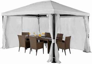 Seitenteile Moskitonetz für Pavillon Roma 3x4m hellgrau - Bild 1 von 1