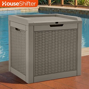 Outdoor Storage Box 32 Gallon Small Table Resin Patio Deck Garden Waterproof Bin - Picture 1 of 5