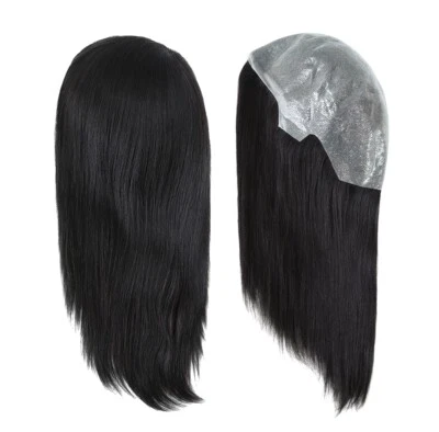 Women Chinese Culticle Remy Hair Full Thin Skin Wigs Human Hair Medium Size 14'' - Image 1 of 4