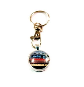 Key Rings for Men Split Ring Hot Rod Muscle Cars Gift for Car Guy 63 Fairlane - Picture 1 of 4