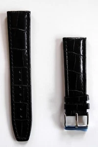 Neu hochwertiges Elysee Uhrenband Uhrenarmband Leder Black 22mm E55 - Picture 1 of 2