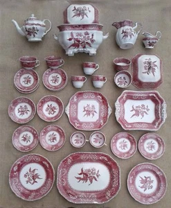 SPODE “PINK CAMILLA” PART DINNER SERVICE SELECTION - C1833 / C1883 - Picture 1 of 183