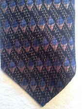 DANIEL DE FASSON MENS TIE 4 X 59 BLACK WITH DIAMOND PATTERN