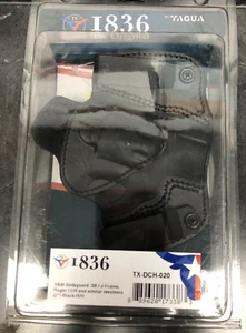 TEXAS TX TAGUA HOLSTER IWB RH LEATHER BLACK for RUGER LCR S&W J FRAME SNUB NOSED - Picture 1 of 1