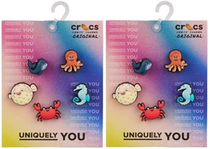 Crocs 2X 5-Pack Animal Shoe Charms, Jibbitz, Sea Friends, One Size (3691) - Picture 1 of 3