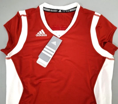 Adidas Clima Quick Set Women's Jerseys - Red/White Sizes S, M, L - Image 1 of 4