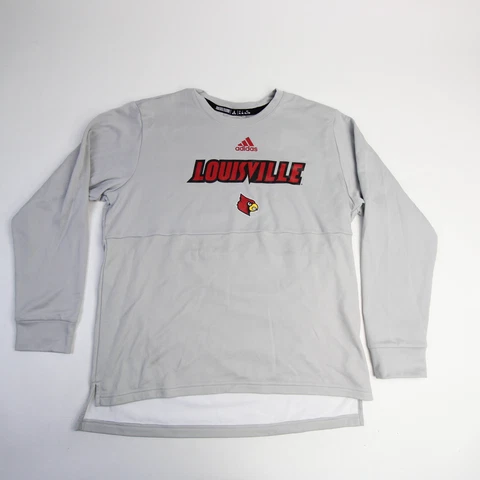 Louisville Cardinals adidas Long Sleeve Shirt Men's Gray New Cover