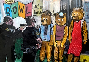 Trailer Park Boys Oil Painting 70 x 50cm Box Canvas Bubbles wall Art Artwork TPB - Picture 1 of 10