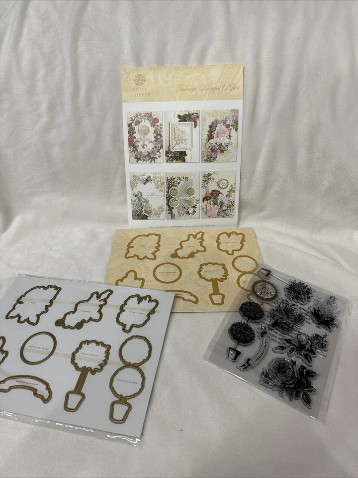 ANNA GRIFFIN TREILLAGE STAMPS AND DIES AG-864H New