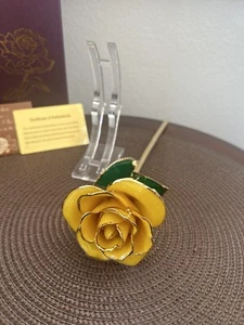 24K Gold‑Plated Rose Flower Exquisite Crafts For Collection Gift Giving UPP - Picture 1 of 5