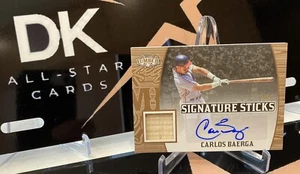 CARLOS BAERGA Auto 2024 BLATTHOLZ SIGNATURSTÄBCHEN FLEDERMAUS RELIKT AUTOGRAMM/35 - Bild 1 von 9
