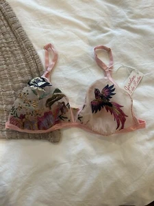Jordan de Ruiter Floral/Phoenix Embroidered Bralette - NEU Handmade - Bild 1 von 2