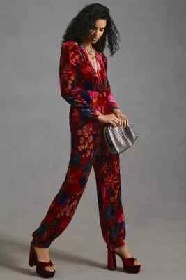 Mono Farm Rio Wild Life Anthropologie Terciopelo Floral Puff Tropical Talla M NUEVO Foto 1 de 4