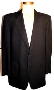 MEN'S CANALI FOR BLOOMINGDALE'S BLACK WOOL SPORT COAT! 2-BUTTON! ITALY! 46 LONG - Picture 1 of 11
