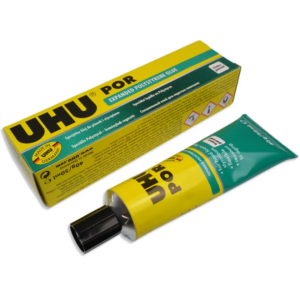 UHU - 25x Por 50ml expanded polystyrene foam glue (box) 41341 - GALAXY RC