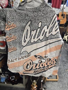 vintage rare rare baltimore orioles tshirt all over L 1991 91 cal ripken art - Picture 1 of 5