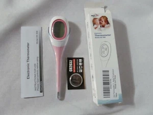 New Euro De Pro Pink/white Digital thermometer Oral Kid-Adult- Battery Included - Picture 1 of 4